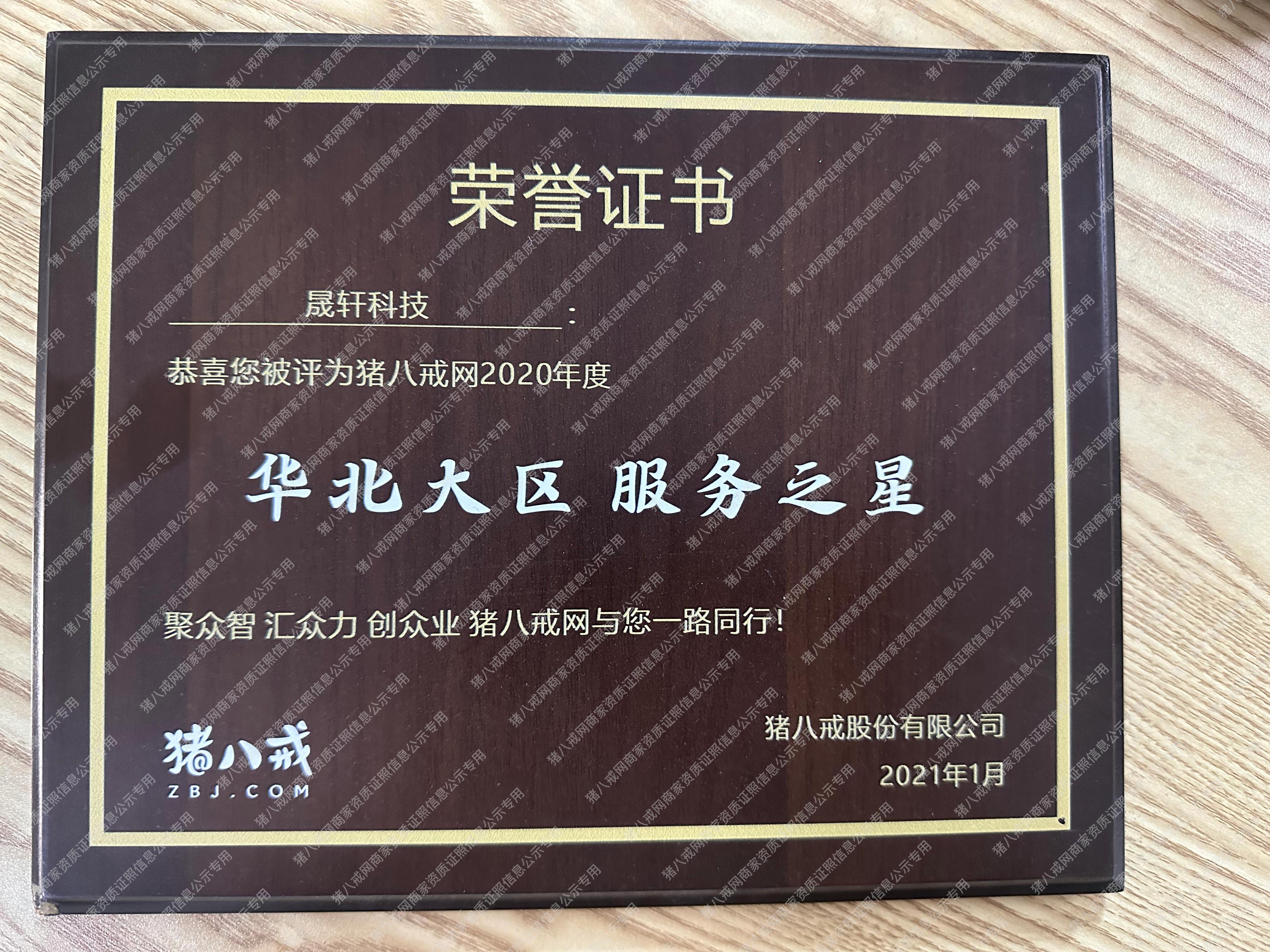 2020年度華北大區(qū)服務(wù)之星