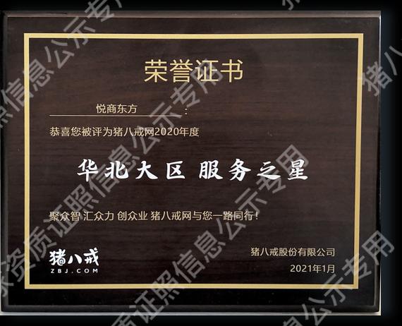 華北大區(qū)服務之星