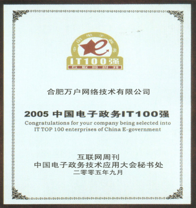 中国电子政务IT100强