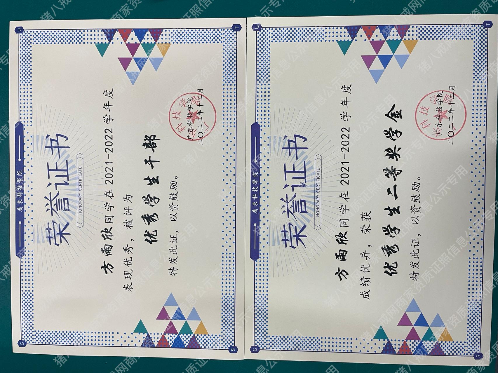 優(yōu)秀學(xué)生二等獎(jiǎng)學(xué)金