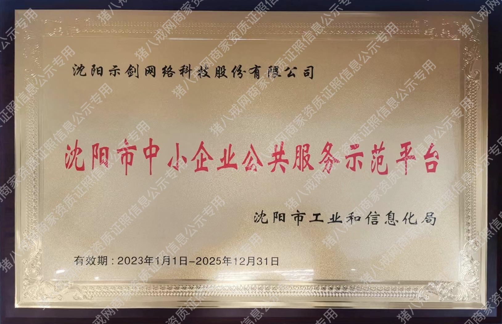 沈陽市中小企業(yè)公共服務(wù)示范平臺