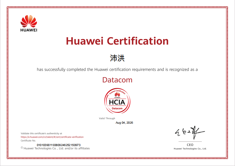 華為HCIA-Datacom