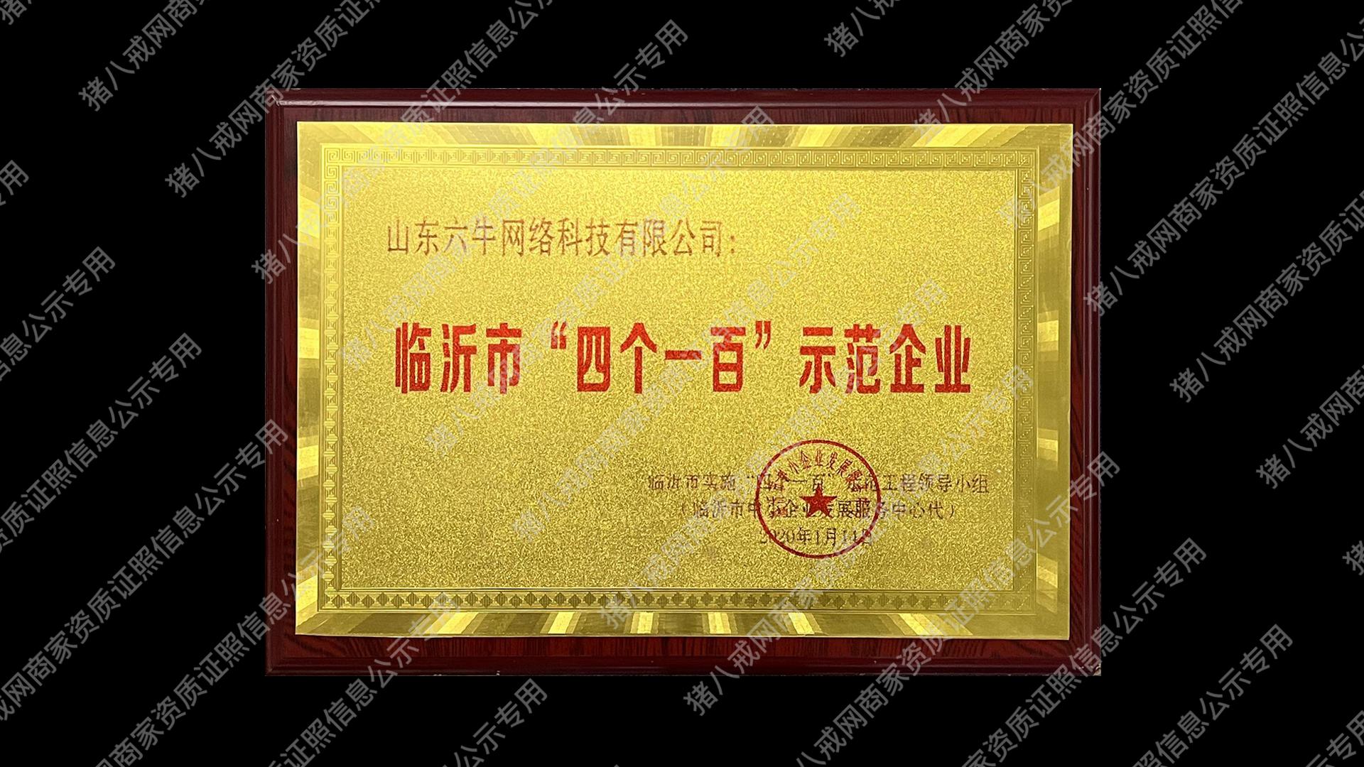 臨沂市“四個(gè)一百”示范企業(yè)