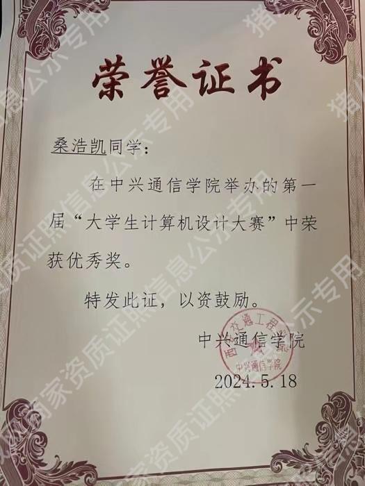 计算机设计大赛优秀奖