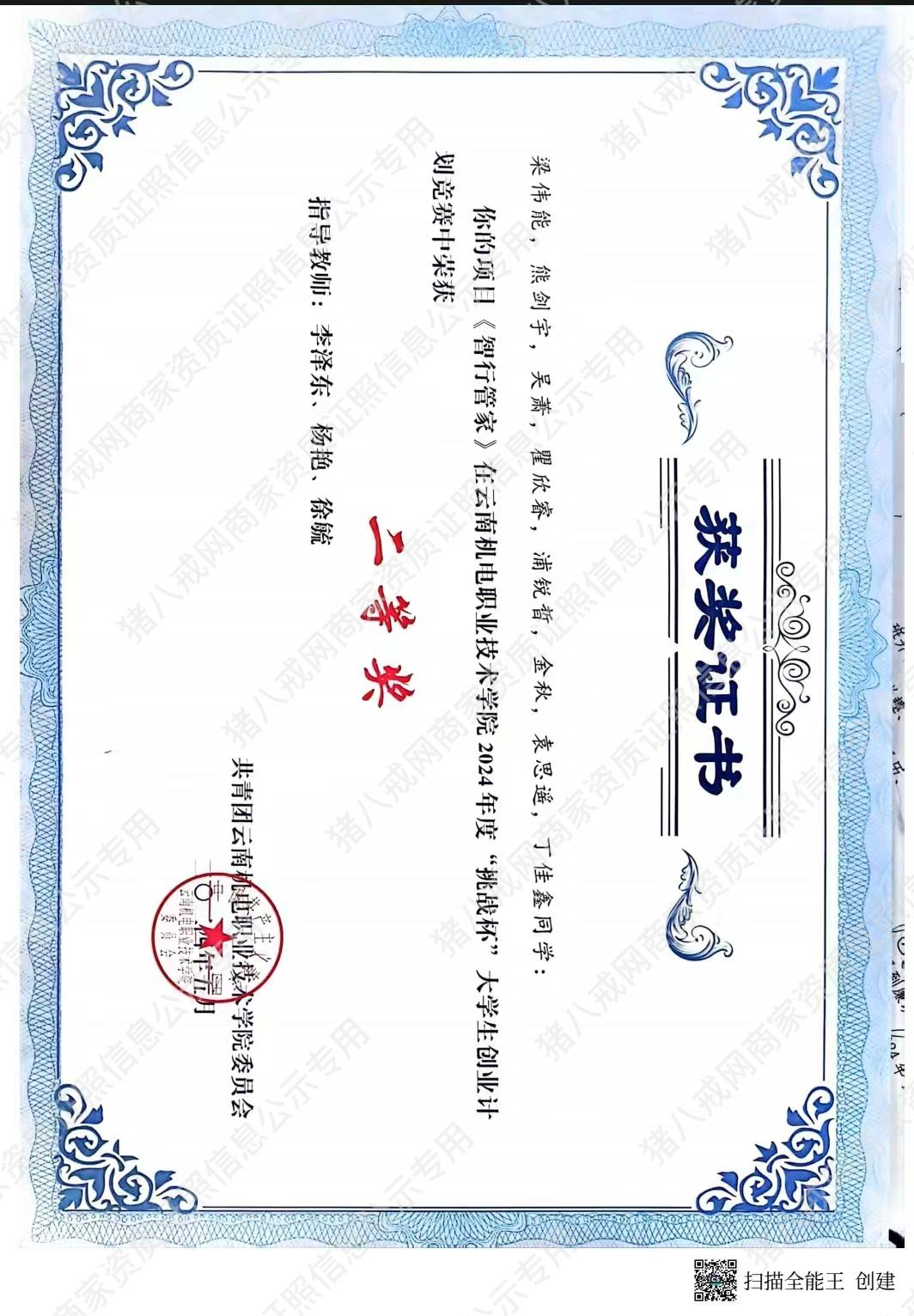 云南省挑戰(zhàn)杯省賽金獎