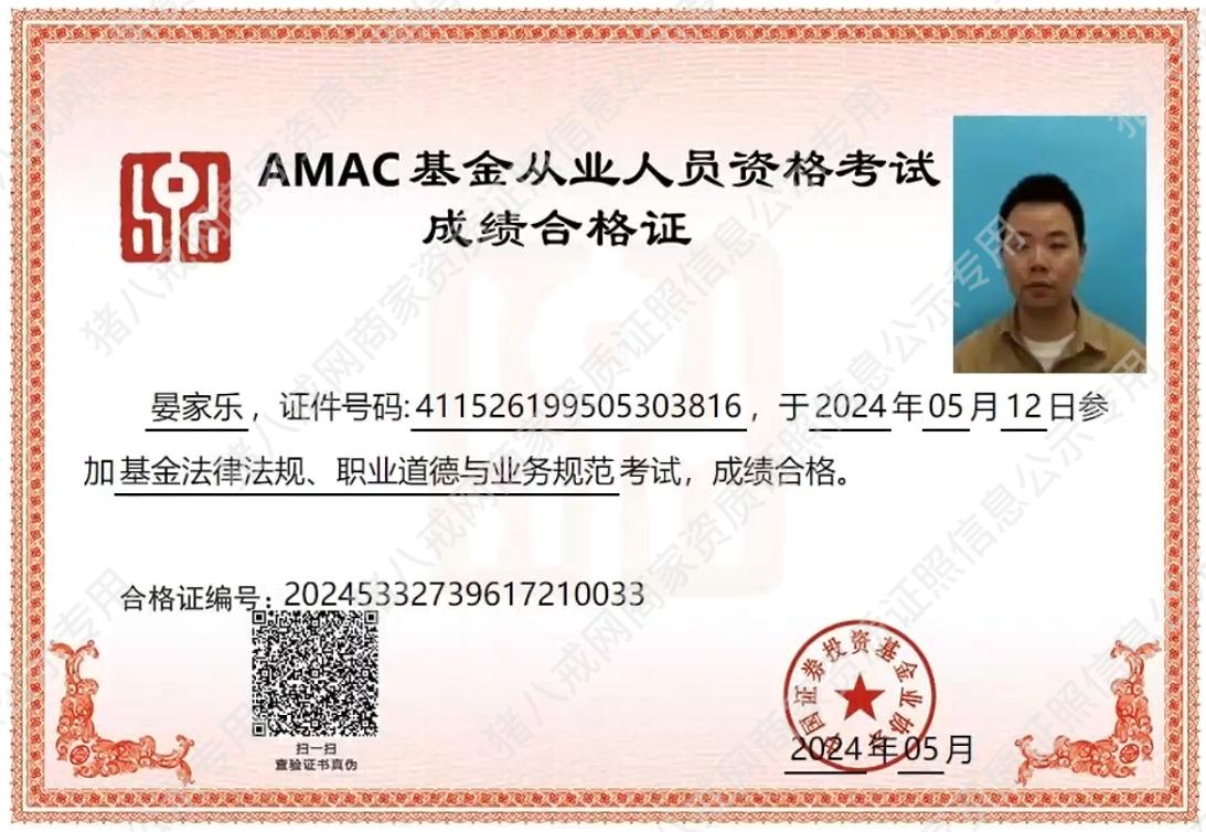 基金從業(yè)資格證書